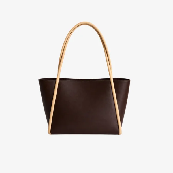 Arc Handle Totebag Coffee and Beige