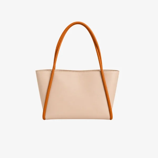 Arc Handle Totebag Beige and Mustard