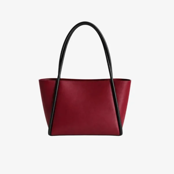 Arc Handle Totebag Maroon and Black