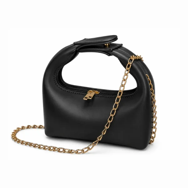 Black Top Handle Chain Bag | Stylish Ladies Purse
