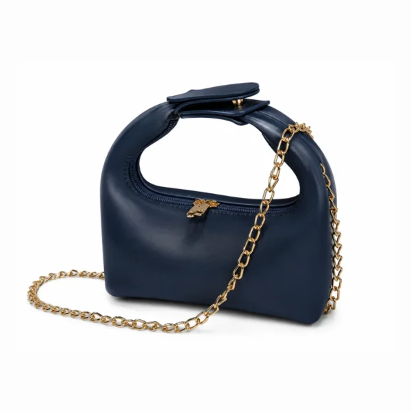 Blue Top Handle Chain Bag | Stylish Ladies Purse
