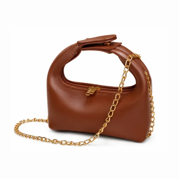 Mustard Top Handle Chain Bag | Stylish Ladies Purse