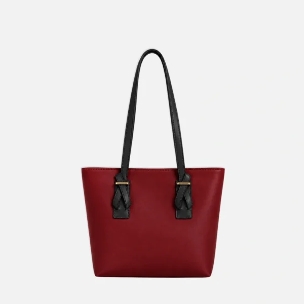 Belted Luxe Tote Bag Maroon