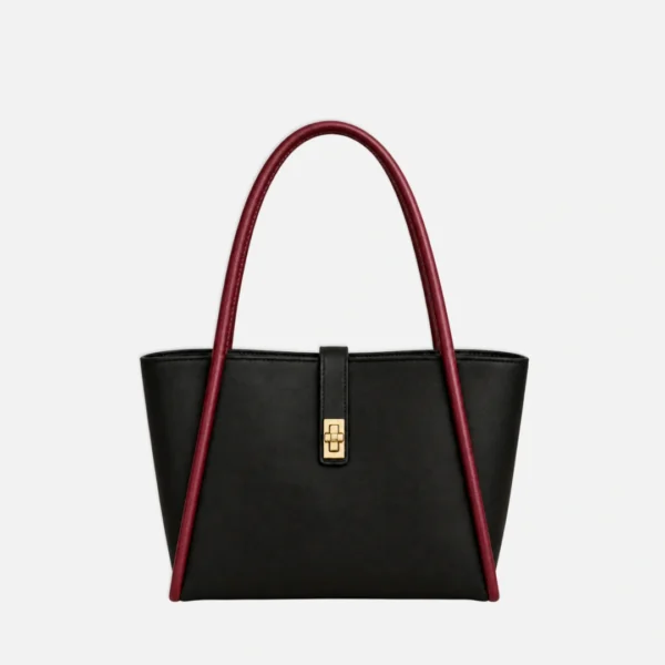 Elite Tote Bag Black Maroon