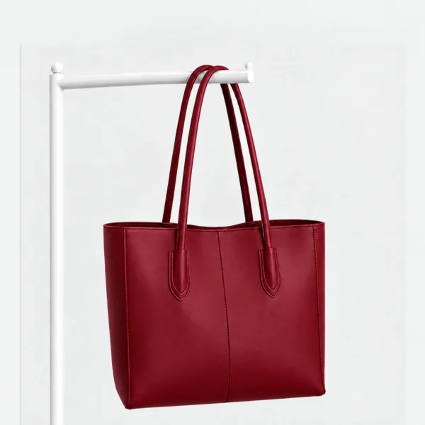 Nerva Tote Bag Zip Clouser Maroon