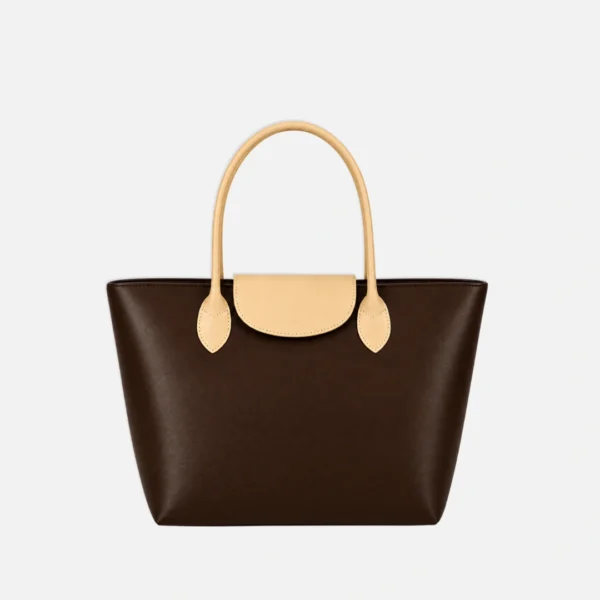 Flap Closure Tote Bag Coffee