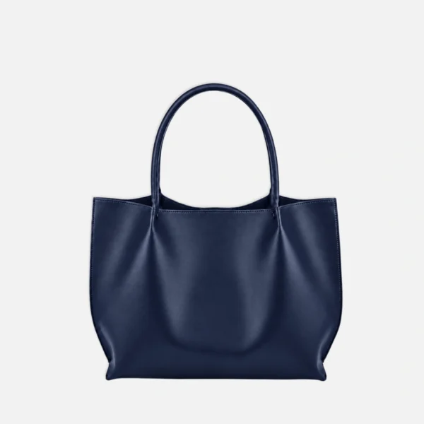 Magnetic Closure Luxe Tote Bag Blue