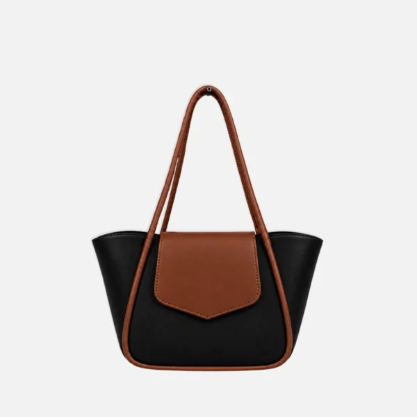 Mira Magnetic Flap Tote Bag Black Mustard