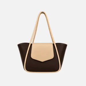 Mira Magnetic Flap Tote Bag Coffee Beige