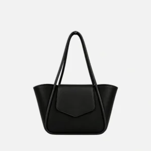 Mira Magnetic Flap Tote Bag Black