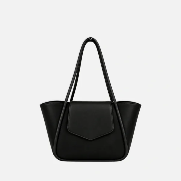 Mira Magnetic Flap Tote Bag Black